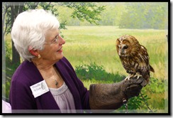 Priscilla with a Tawny Owl